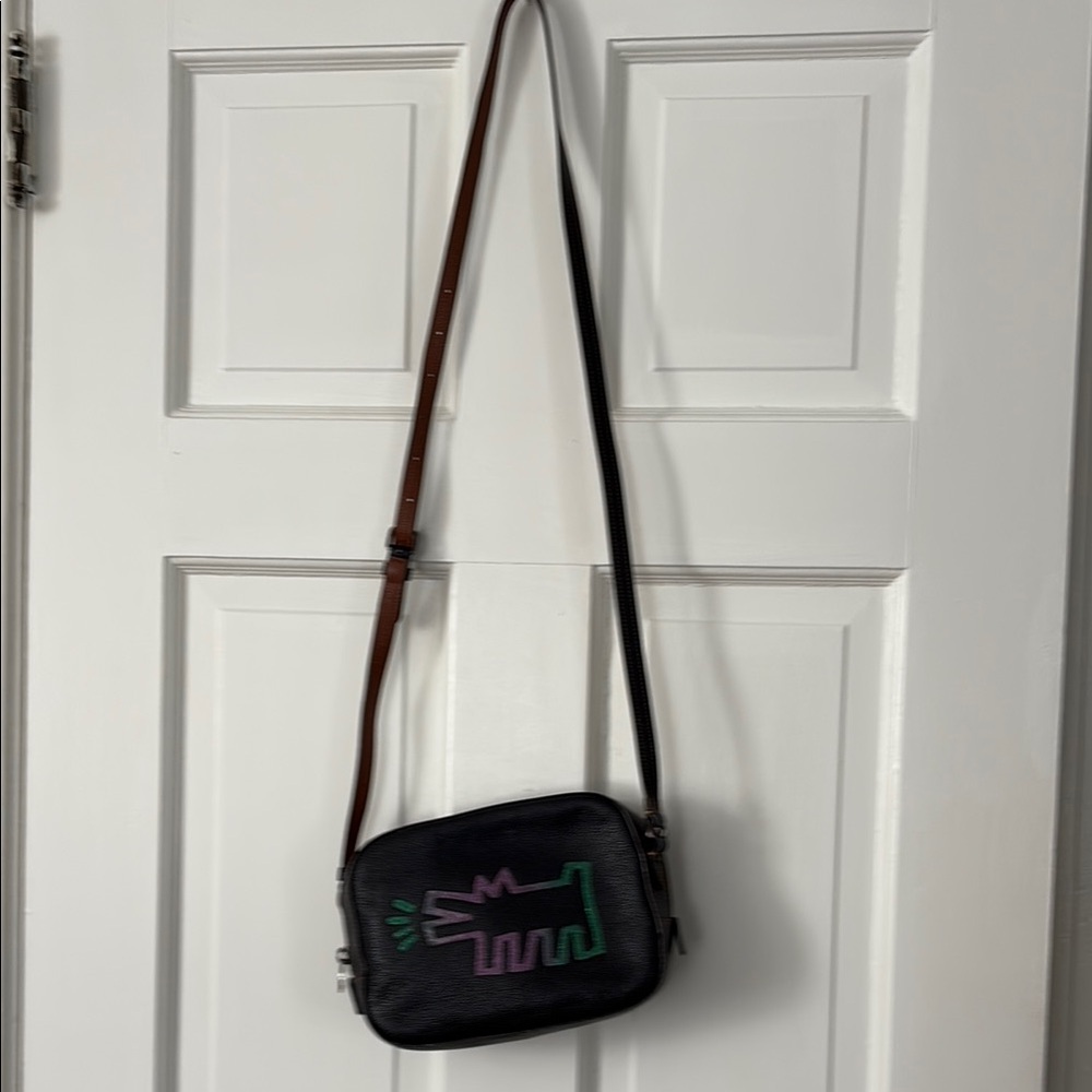 Coach Keith Haring Black Crossbody Bag with Artistic Design